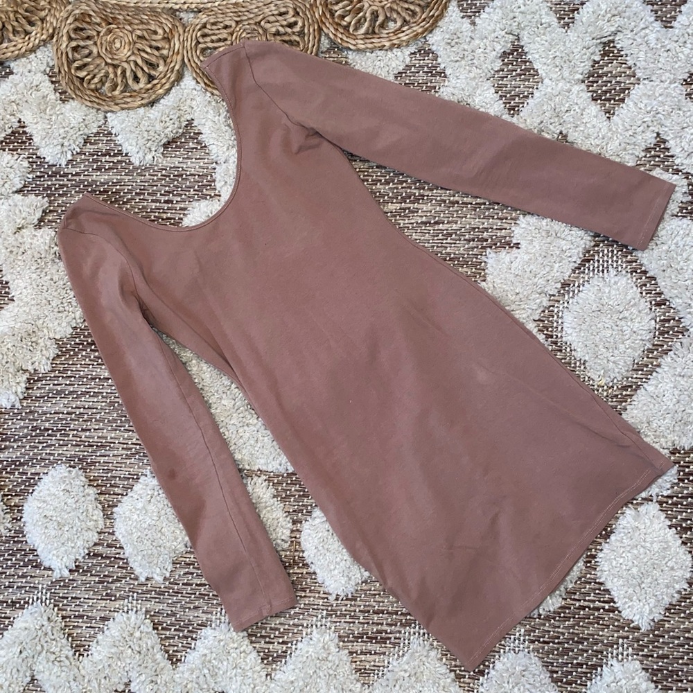 Tan long sleeve dress